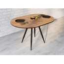 Стол ВВР Элип-2 дуб кера/черный конус, пластик